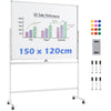 Double-Sided Magnetic Dry Erase Board with Stand-White
