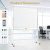 Double-Sided Magnetic Dry Erase Board with Stand-White