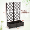 Double Box Outdoor Planter with Self Watering System-Brown