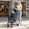 Double Pet Stroller with 2 Detachable Carriers 4-in-1 Foldable Dog Jogger Car Seat-Navy