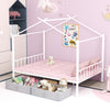 Double Size House Bed with 2 Drawers No Box Spring Needed-White
