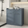 Double Tilt-Out Laundry Hamper Cabinet with Removable Baskets-Grey