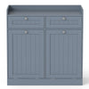Double Tilt-Out Laundry Hamper Cabinet with Removable Baskets-Grey