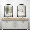 Dramatic Arched Wall Mirror with Baroque Ornate Frame-M