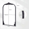 Dramatic Arched Wall Mirror with Baroque Ornate Frame-S
