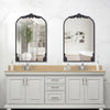 Dramatic Arched Wall Mirror with Baroque Ornate Frame-S