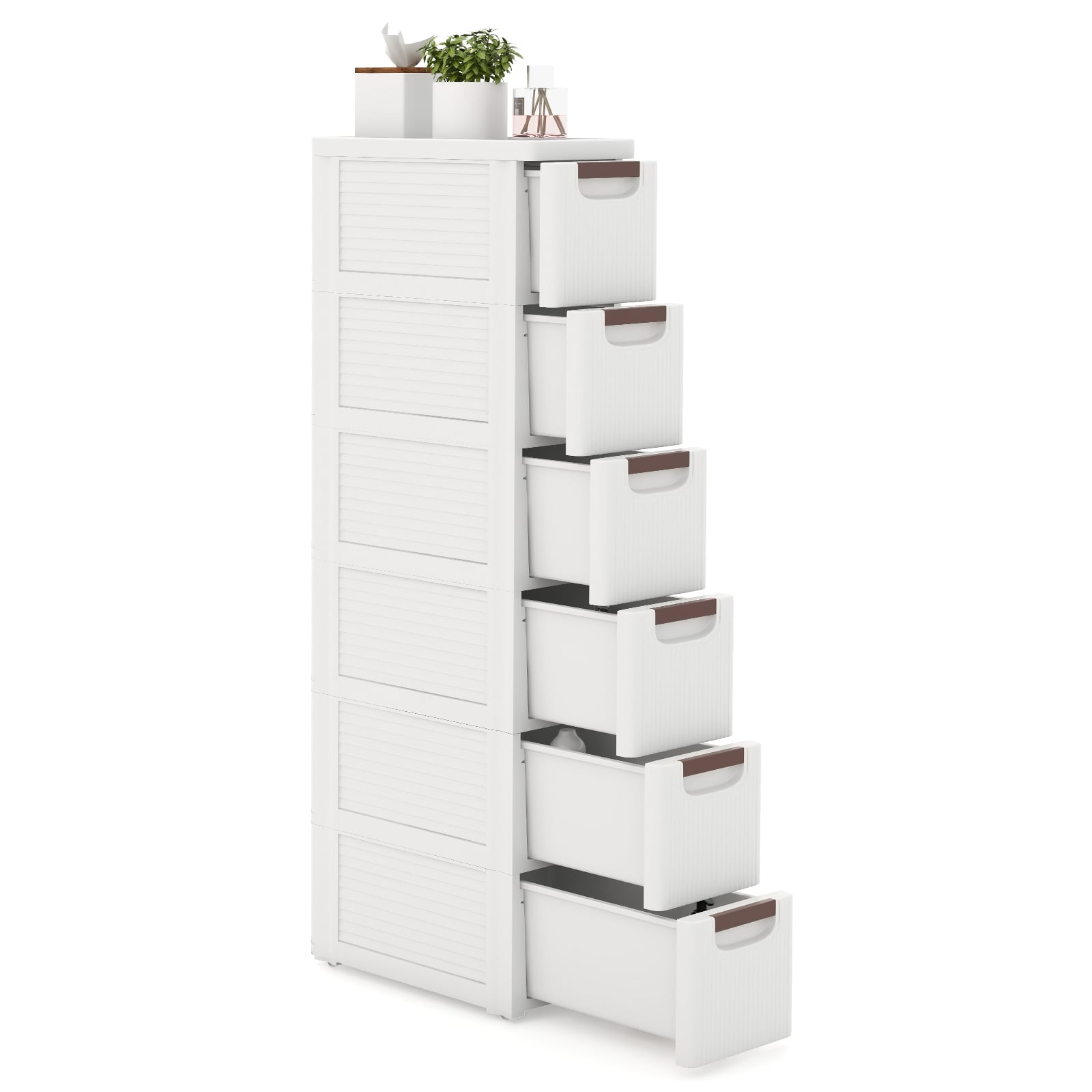 3/4/5/6-Drawer Narrow Storage Cabinet for Small Space-6-Tier