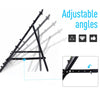 HOMCOM Adjustable Rebounder Net Kickback Target Goal for Teens Adults Training, Black