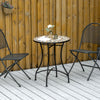 Outsunny Î¦60cm Mosaic Outdoor Patio Table - Grey