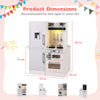 Dual-Sided Kids Play Kitchen with Water Dispenser and Range Hood for 3+ Years Old-White