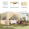 Outsunny 3 x 3m Pop-Up Gazebo Shelter, with Accessories - Sand