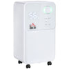 HOMCOM 12L/Day Dehumidifier for Home, Laundry Room, Bedroom, Basement, Electric Moisture Air De-Humidifier with 4 Modes, Continuous Drainage, 24H Timer, Digital Humidity Display