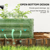 Outsunny Set of Two 110 x 50cm Steel Planter Boxes -  Light Green