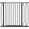 PawHut Wide Dog Safety Gate, with Door Pressure, for Doorways, Hallways, Staircases - Black