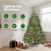 HOMCOM 7ft Artificial Pine LED Christmas Tree, with Remote