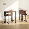 HOMCOM 63 cm Drop Leaf Writing Work Desk - Rustic Brown