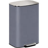 HOMCOM 50L Kitchen Bin with Soft-Close Lid and Stay-Open Function, Stainless Steel Pedal Bin with Removable Inner Bucket, Carry Handle for Kitchen, Office, Home, Grey
