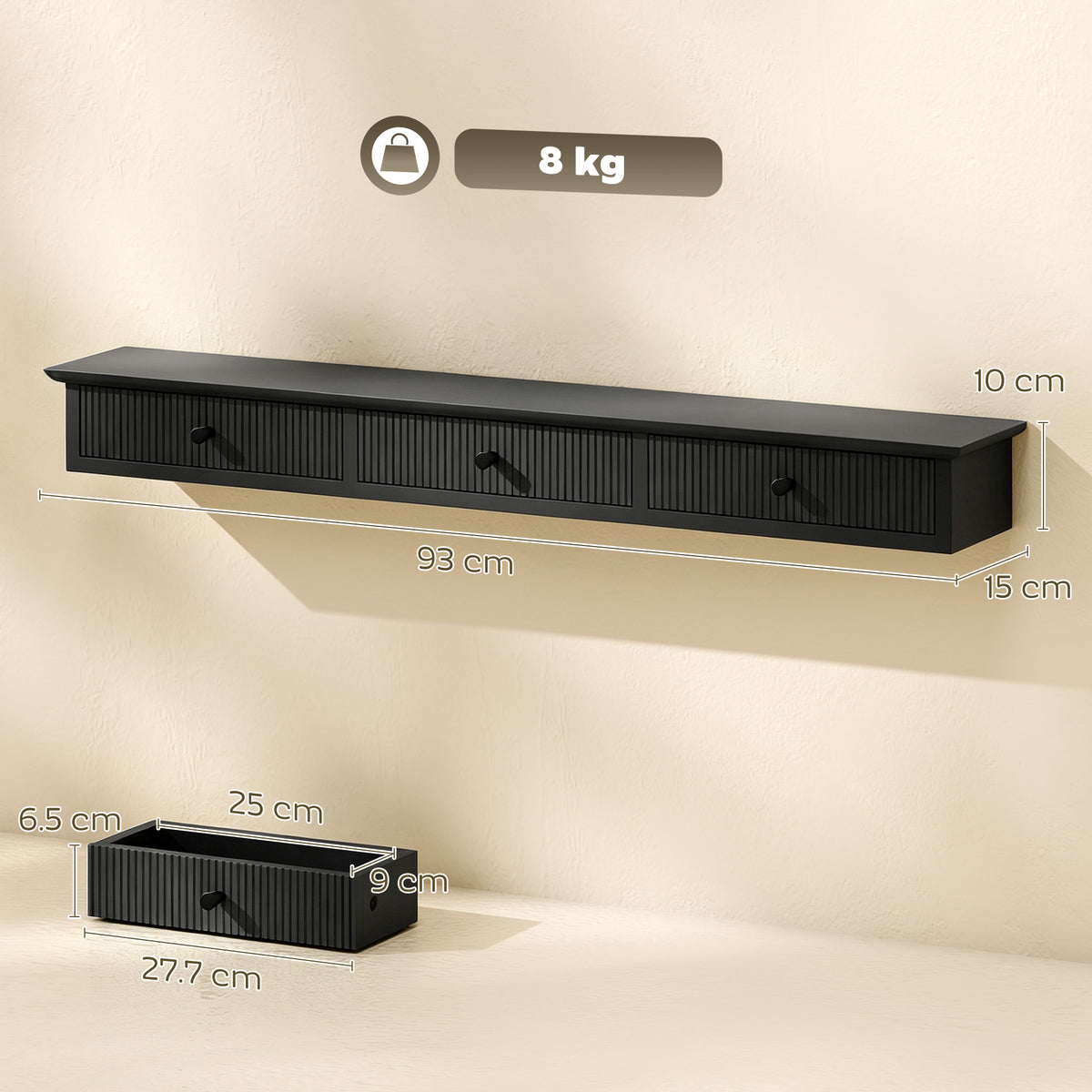 HOMCOM Shelf in Black