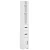 kleankin Modern Bathroom Storage Cabinet, Freestanding Tall Bathroom Cabinet with Open Shelves and 3 Cupboards with Door, for Bedroom Hallway, White