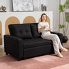 HOMCOM Two-Seater Pull-Out Sofa Bed - Black