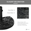 Outsunny 9kg Cement Concrete Half Round Parasol Base Umbrella Stand Garden Outdoor Accessories - Adjustable Coupler Suitable Umbrella Rod: Î¦3.5cm, Î¦3.8cm, Î¦4.8cm