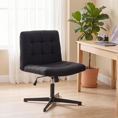 HOMCOM Armless Office Chair in Black