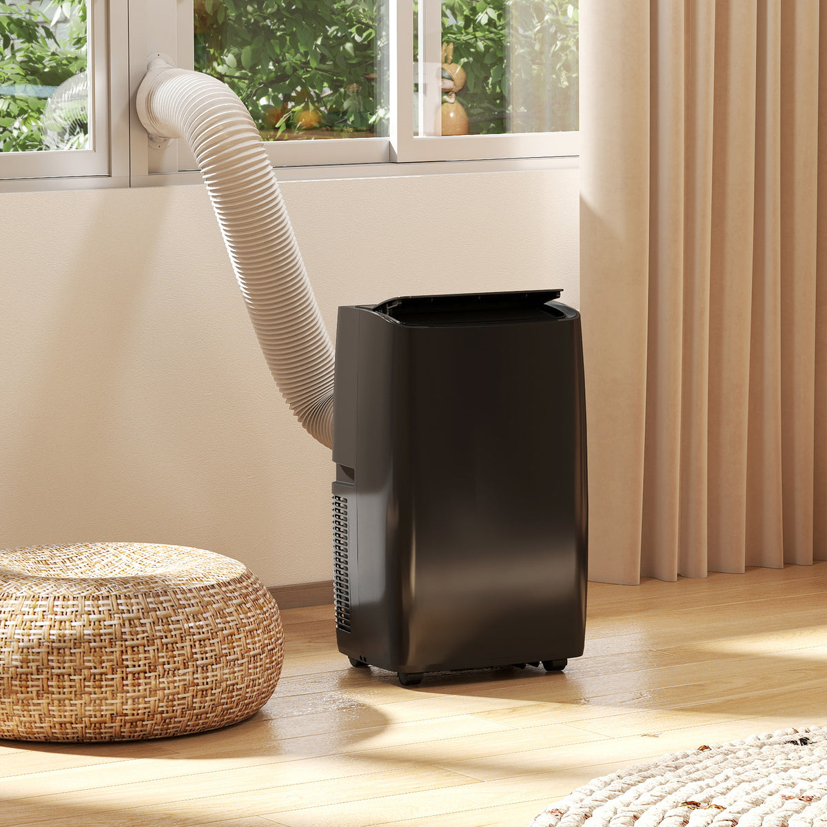 HOMCOM Portable Air Conditioner 12000 BTU in Black