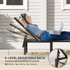 Outsunny Reclining Sun Lounger - Khaki