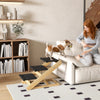 PawHut Adjustable Dog Steps Dog Ramp, 3-Step Non-slip Pet Stairs for Medium Sized Dogs, Foldable Dog Stairs for Bed Sofa