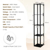 Floor Lamp with 3-Level Dimmable LED Bulbs and Rotatable Poles-Black