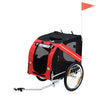 Pawhut Bicycle Pet Trailer in Steel Frame-Red/Black