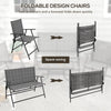 Outsunny Four-Piece Metal Garden Sofa Set - Mixed Grey