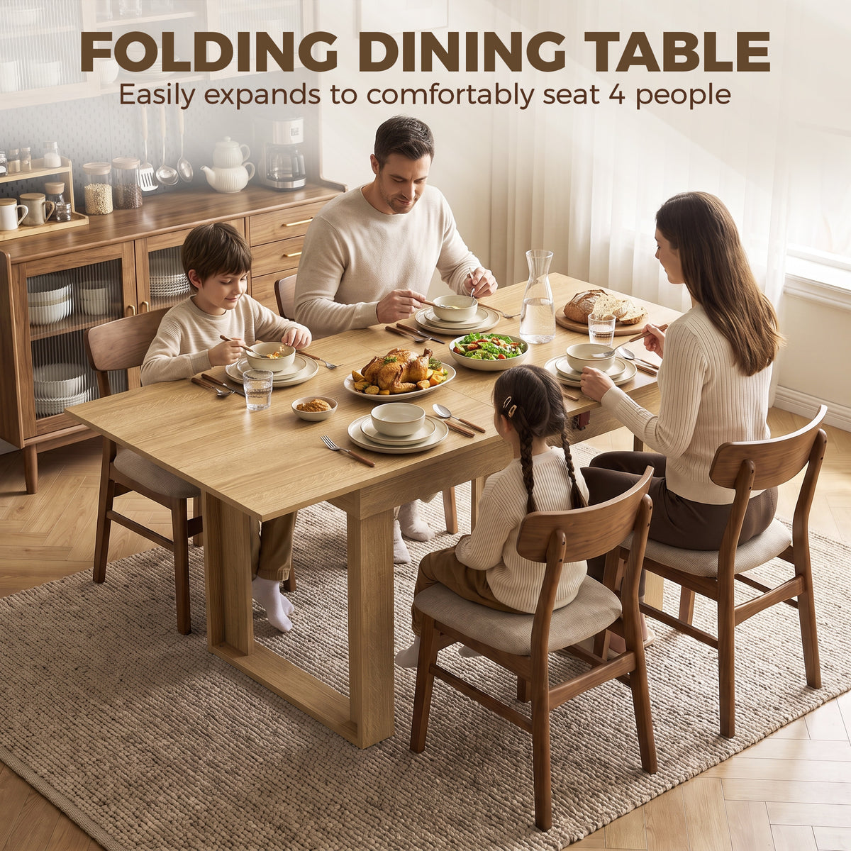 HOMCOM Folding Dining Table