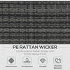 Outsunny 4 Pieces Wicker Steel Rattan Sofa Set Garden Chair Seat Furniture Patio Grey