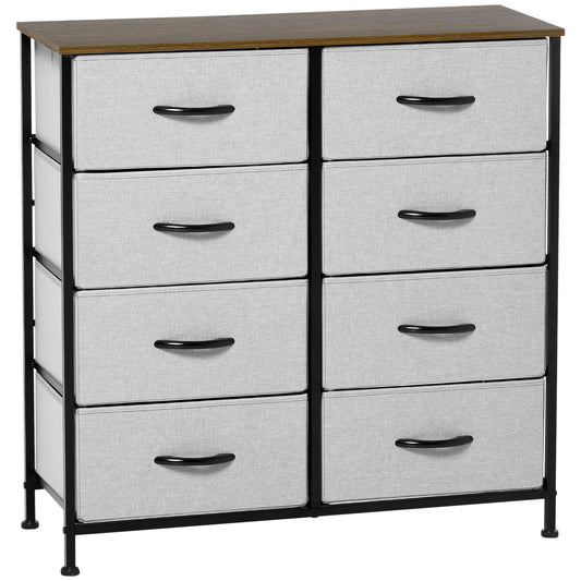 HOMCOM Fabric Chest of Drawers in Grey