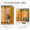 Outsunny 139 x 75 Fir Wood Garden Shed, with Asphalt Roof - Natural