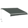 Outsunny 3.5M x 2.5M Manual Awning Canopy Retractable Sun Shade Shelter for Garden Patio