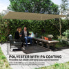 Outsunny Retractable Pergola Cover, 3.5 x 2.6 m Replacement Canopy Fabric for 4 x 3 m Frame, Roof Top Only, Tan