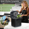 4L Electric Composter with Lid and Auto-Cleaning for Kitchen-Black