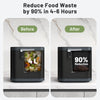 4L Electric Composter with Lid and Auto-Cleaning for Kitchen-Black