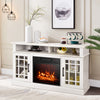 Fireplace TV Stand with 2000w Electric Insert and Remote Control-White