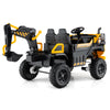 4WD Electric Truck Construction Vehicle with Remote Control-Yellow & Black