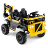4WD Electric Truck Construction Vehicle with Remote Control-Yellow & Black