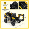 4WD Electric Truck Construction Vehicle with Remote Control-Yellow & Black