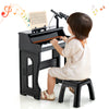 37-Key Electronic Piano Keyboard with Adjustable Microphone-Black