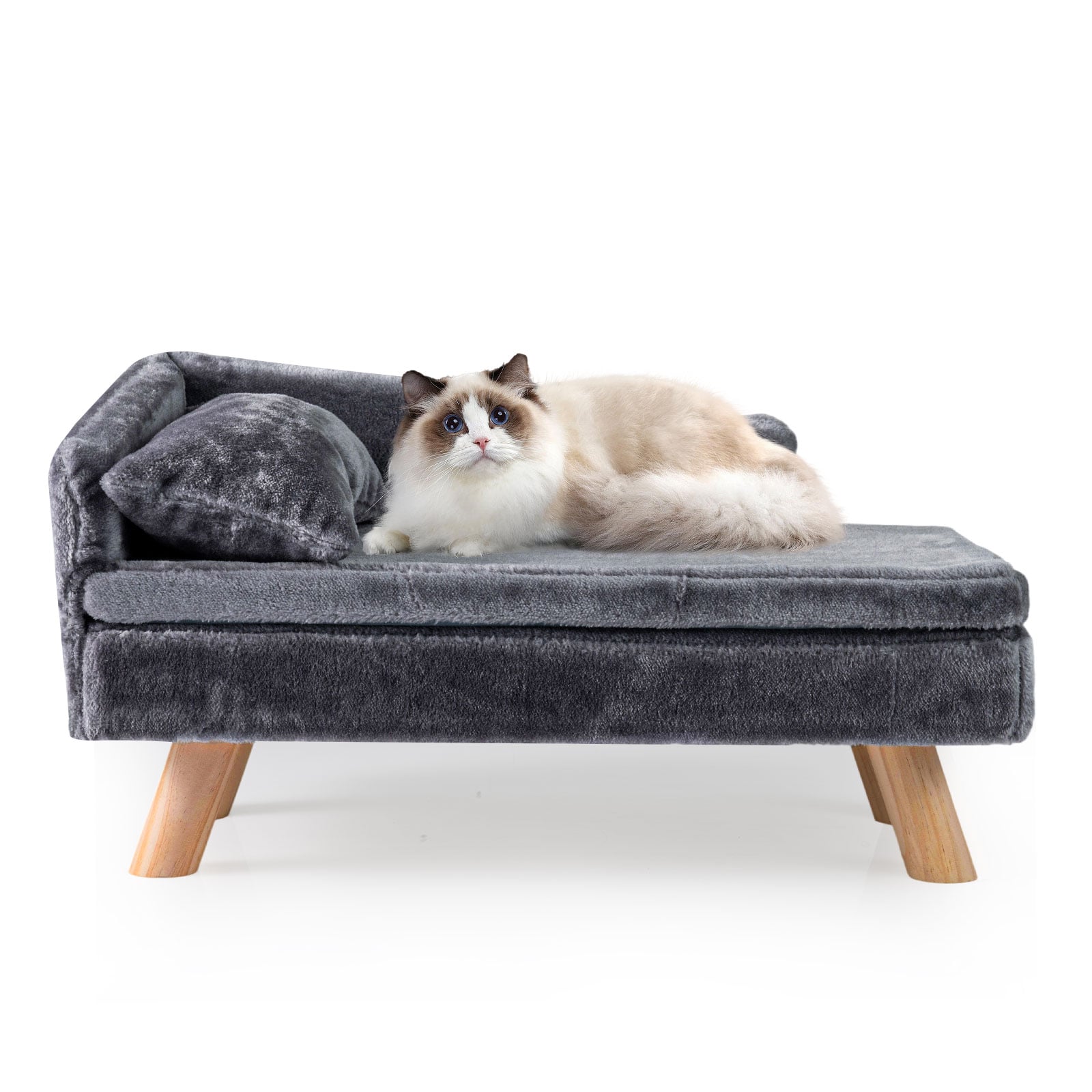 Elevated Pet Bed for Medium and Small Dogs Puppies Cats Kittens-Grey