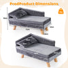 Elevated Pet Bed for Medium and Small Dogs Puppies Cats Kittens-Grey
