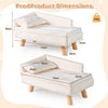Elevated Pet Bed for Medium and Small Dogs Puppies Cats Kittens-Beige