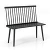 Entryway Bench for 2 Windsor Bench with Spindle Back-Black