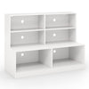 2-in-1 Entryway Shoe Cabinet with 2 Anti-tipping Kits for Living Room-White